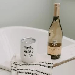 Sweet Water Decor - Mama Needs Wine Metal Wine Tumbler Home Decor + More