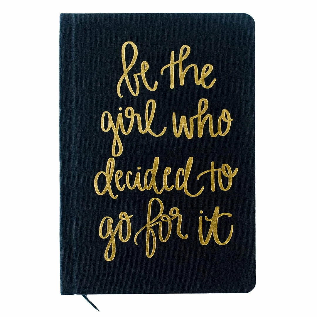 Sweet Water Decor - Be The Girl Who Decided To Go For It Black And Gold Journal 3 Sweet Water Decor - Be The Girl Who Decided To Go For It Black And Gold Journal