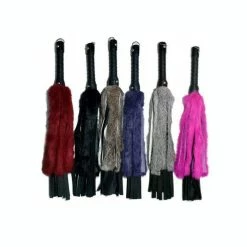 Touch Of Fur - 24" Mink And Leather Flogger Kink + BDSM