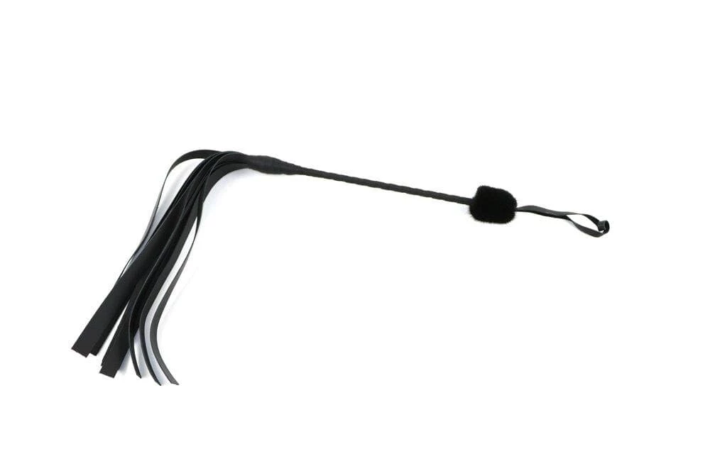 Kink + BDSM Touch Of Fur - 25" Flip Whip In Black Mink Fur 3 Kink + BDSM Touch Of Fur - 25" Flip Whip In Black Mink Fur
