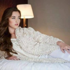 Tourance Robe - Rosebud Duo Tone Cream And Sahara Robes + Kimonos