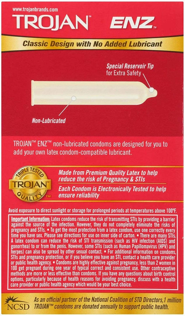 Trojan - Non-Lubricated Condom 12 Pack 4 Trojan - Non-Lubricated Condom 12 Pack