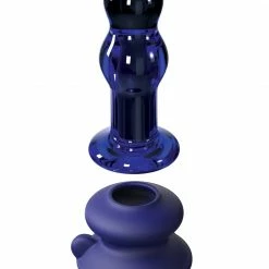 Pipedream Vibrators Icicles - No. 83 Vibrating Glass Plug With Remote, Blue