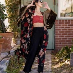 Jennafer Grace - Olive Blossom Canary Kimono Outerwear