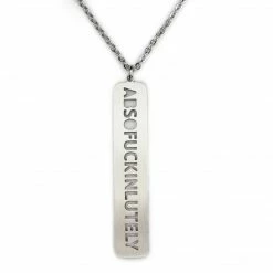 Twisted Wares - Absofuckinlutely Stainless Steel Cutout Necklace